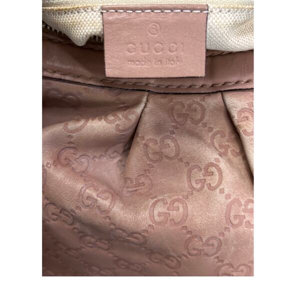 Gucci Sukey Guccissima Leather Hobo Bag Blush Pink 232955 Authentic Italy - Picture 4 of 16